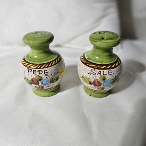 Vtg Italian Salt And Pepper Shakers